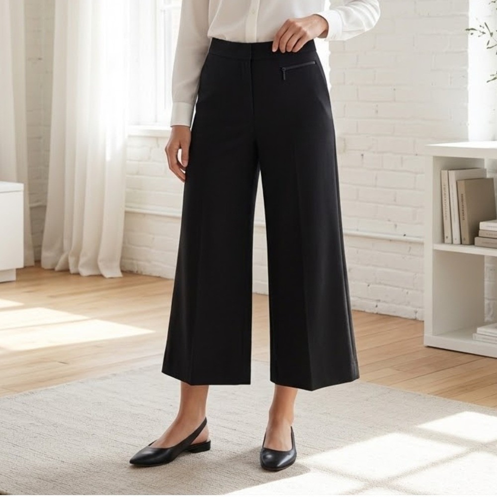 Vince Camuto Trousers 4 Black Zip Pocket Tailored Slim Leg Professional Pants